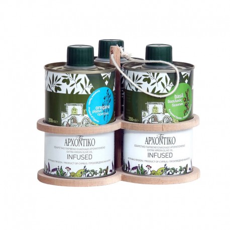 To Archontiko, Olive Oil - 3x250ml in a wooden stand